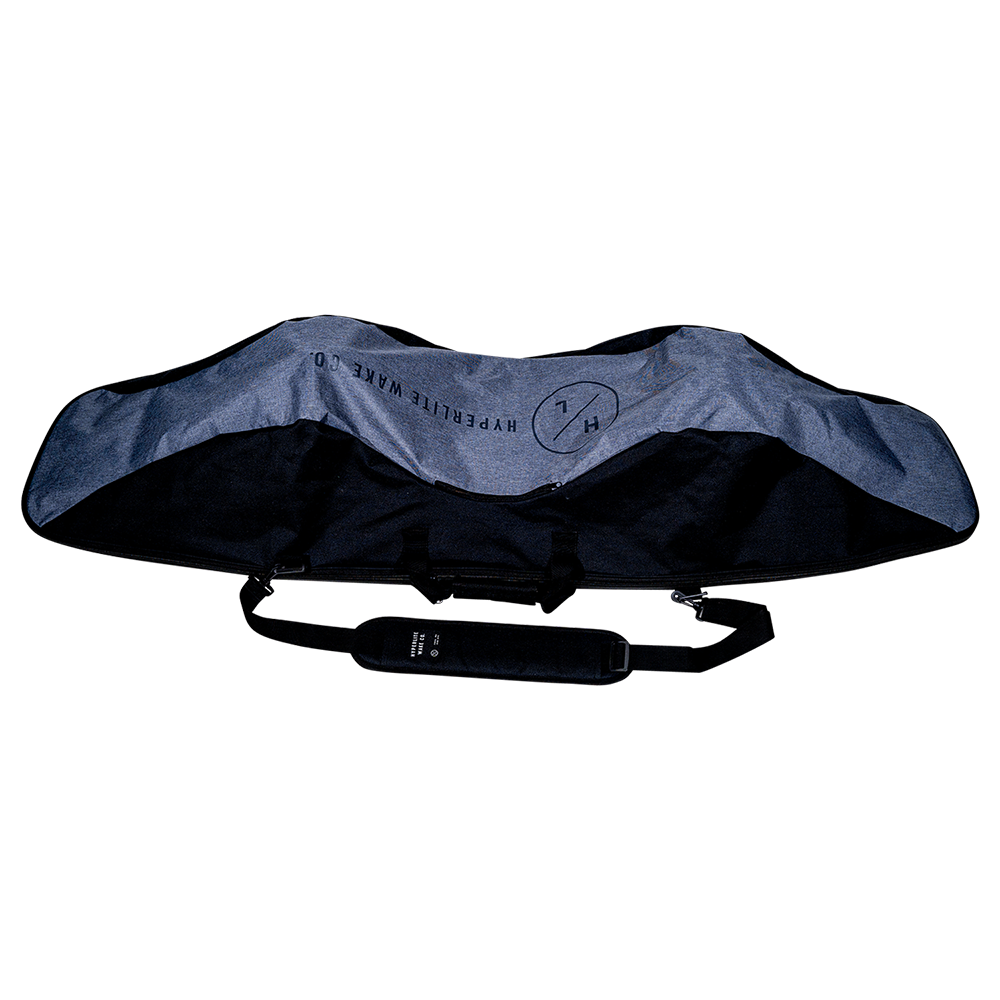 Essential Board Bag Grey: Protective sports gear with straps, logo, ideal for travel.