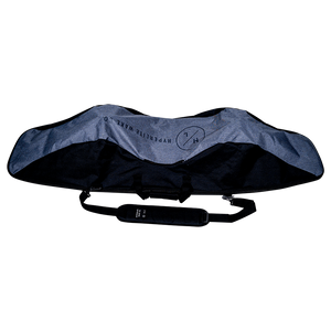 Essential Board Bag Grey: Protective sports gear with straps, logo, ideal for travel.