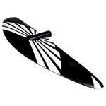 Black & white Starship board with stripes, featuring EVA Traction Pad.