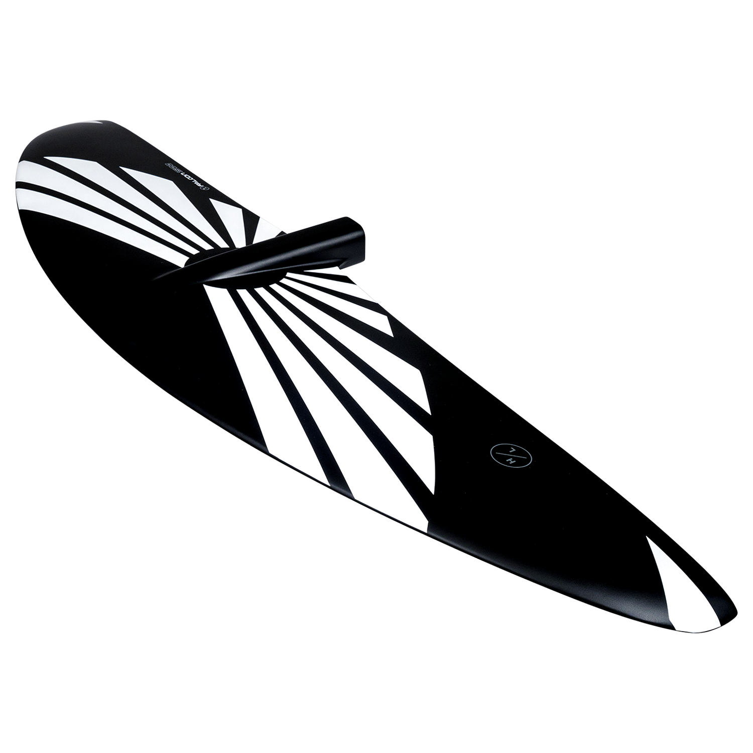 Black & white Starship board with stripes, featuring EVA Traction Pad.