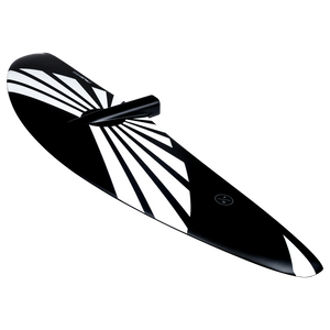 Black & white Starship board with stripes, featuring EVA Traction Pad.