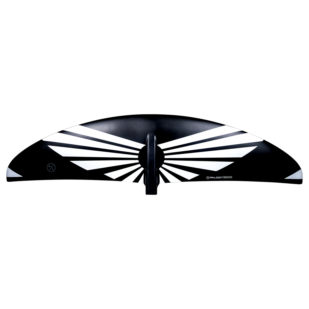 Starship with Falcon Foil Kit, featuring black surfboard fin and white geometric patterns.