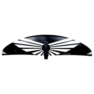 Starship with Falcon Foil Kit, featuring black surfboard fin and white geometric patterns.