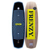 Top and base of Frenzy wakeboard, yellow/black, circular design, Woodlite Core.