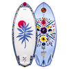 Top and base of Good Daze wakeboard with floral designs, perfect for wakesurf enthusiasts.