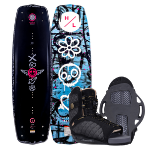 Journey w/Syn Bindings with skull and flower design, black graphics, and bindings.