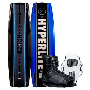 Kruzr w/Team OT Bindings features Hyperlite text in blue and black.