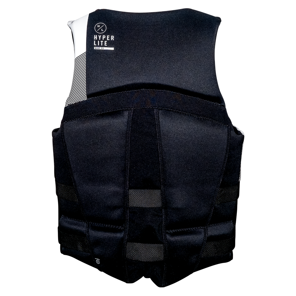 Men's Logic CGA life vest in black shown from the back.
