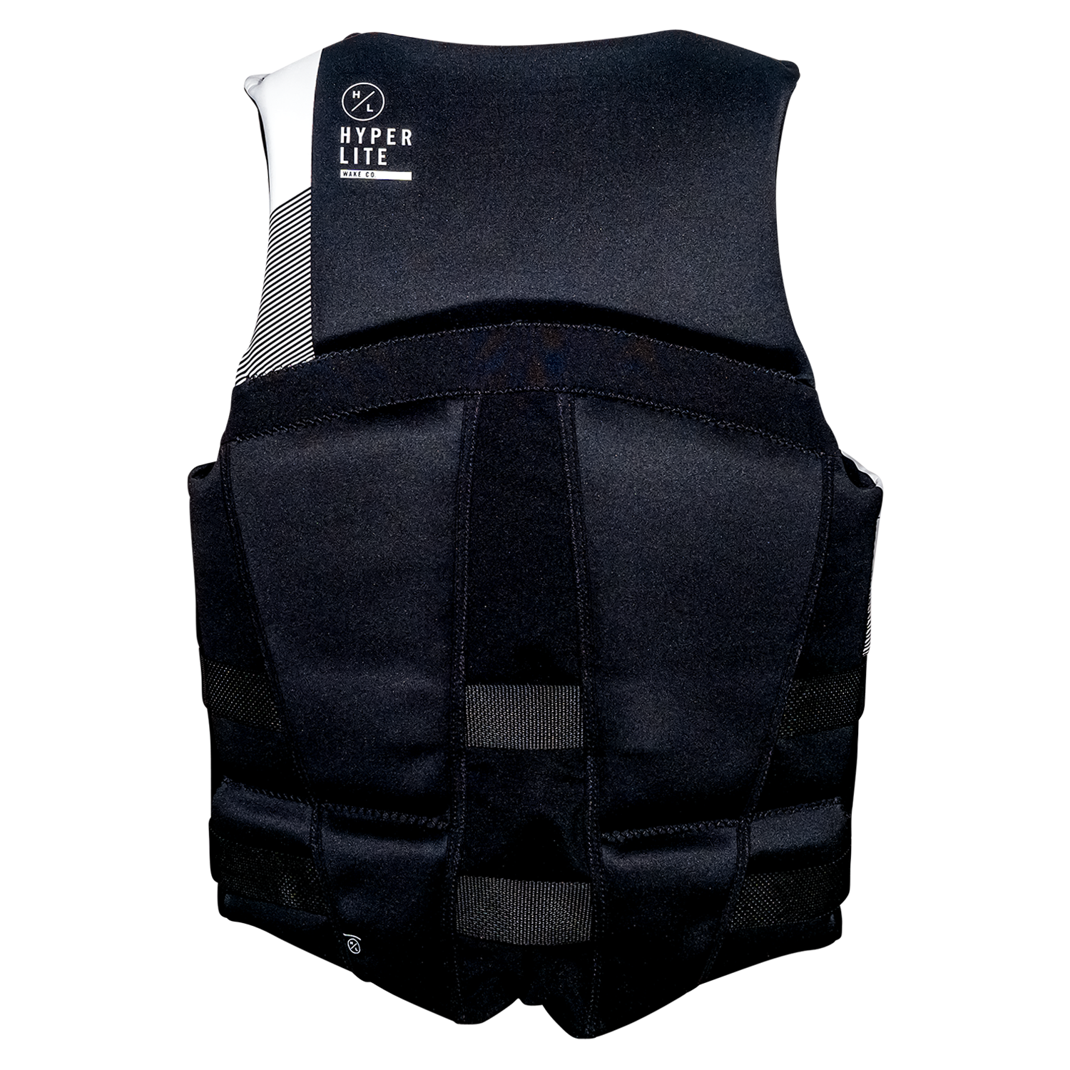Men's Logic CGA life vest in black shown from the back.