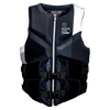 Front view of Men's Logic CGA life vest in black with white accents.