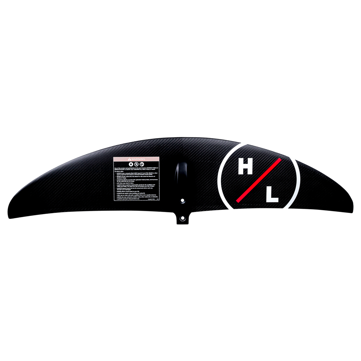 Sleek carbon MK 1500 Front Wing with H/L logo and label on the left.