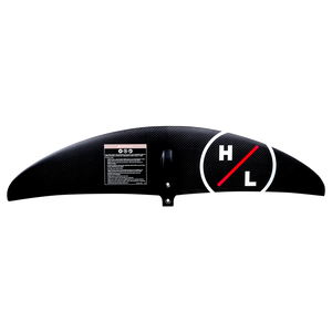 Sleek carbon MK 1500 Front Wing with H/L logo and label on the left.