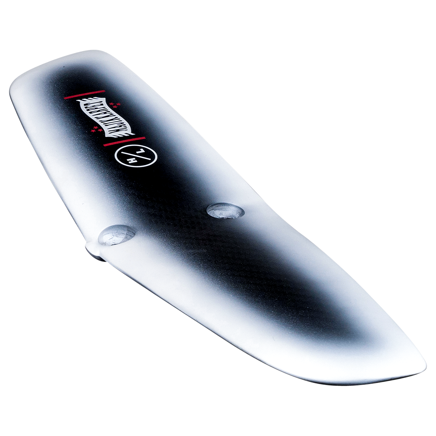 MK 210 Rear Wing: red with black gradient, white logo, high-performance fin.