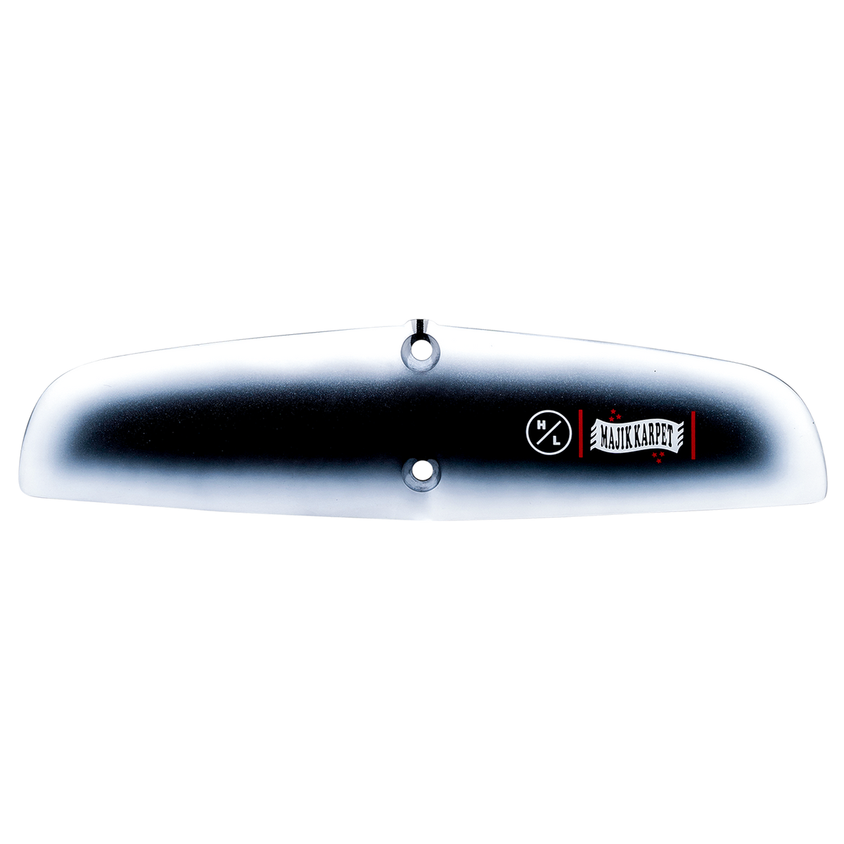 MK 210 Rear Wing with logo and two mounting holes.