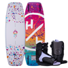 Colorful Murray Jr. Girls wakeboard, vibrant splatters, comes with Kids Jinx Binding boots.