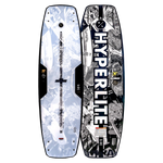 Top and base of Murray Pro wakeboard, black & white, with a Variable Edge Design.