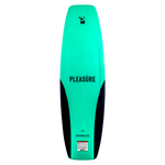 Turquoise/black Pleasure wakeboard with Abrupt Continuous Rocker.