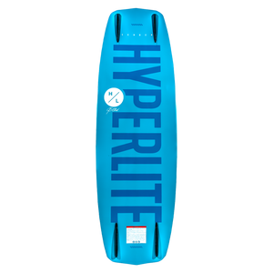 Blue Sender wakeboard featuring a 3-stage rocker and bold lettering.