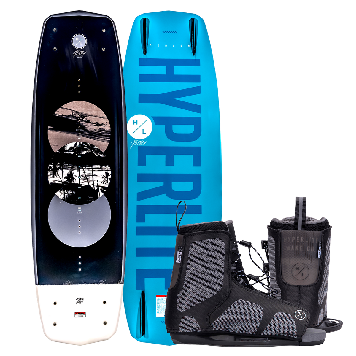 Sender w/Remix Binding and blue board with HYPERLITE logo.