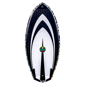Shim Jr.: Black & white wakeboard, geometric patterns, EPS Core.