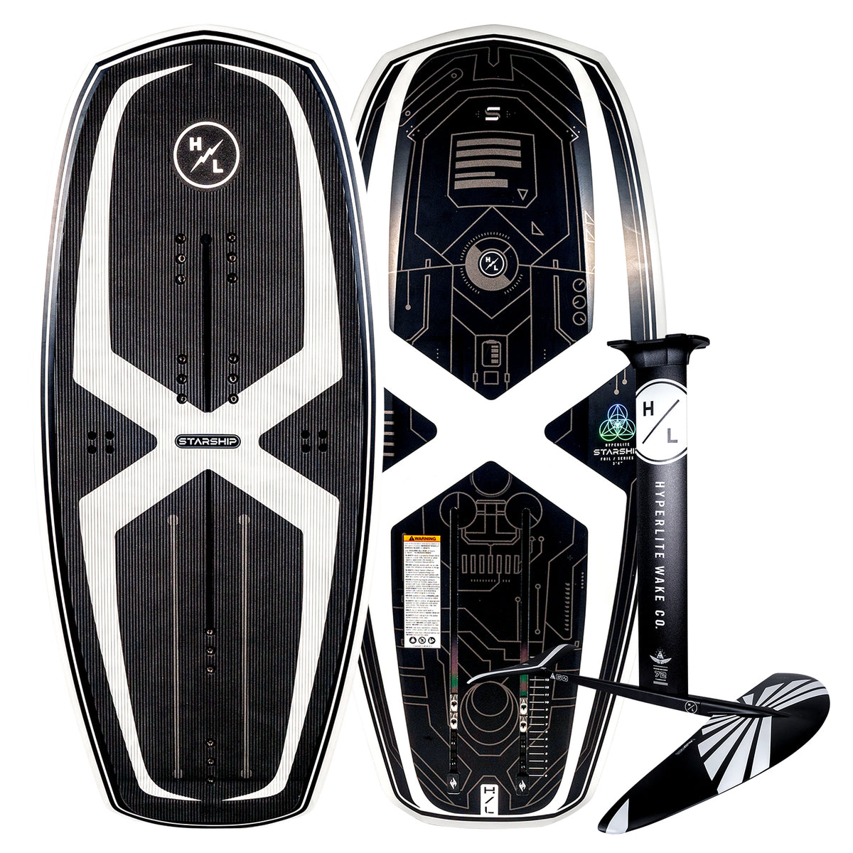 Starship w/Falcon Foil Kit with Durashell, black & white geometric design.