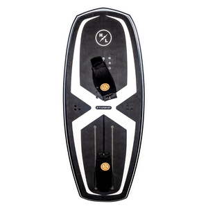 Black and white Starship 3.4 with straps, perfect for wake foilers.