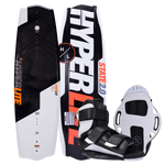 Asymmetrical design on wakeboard, bindings, and helmet branded State 2.0 w/Formula Bindings.