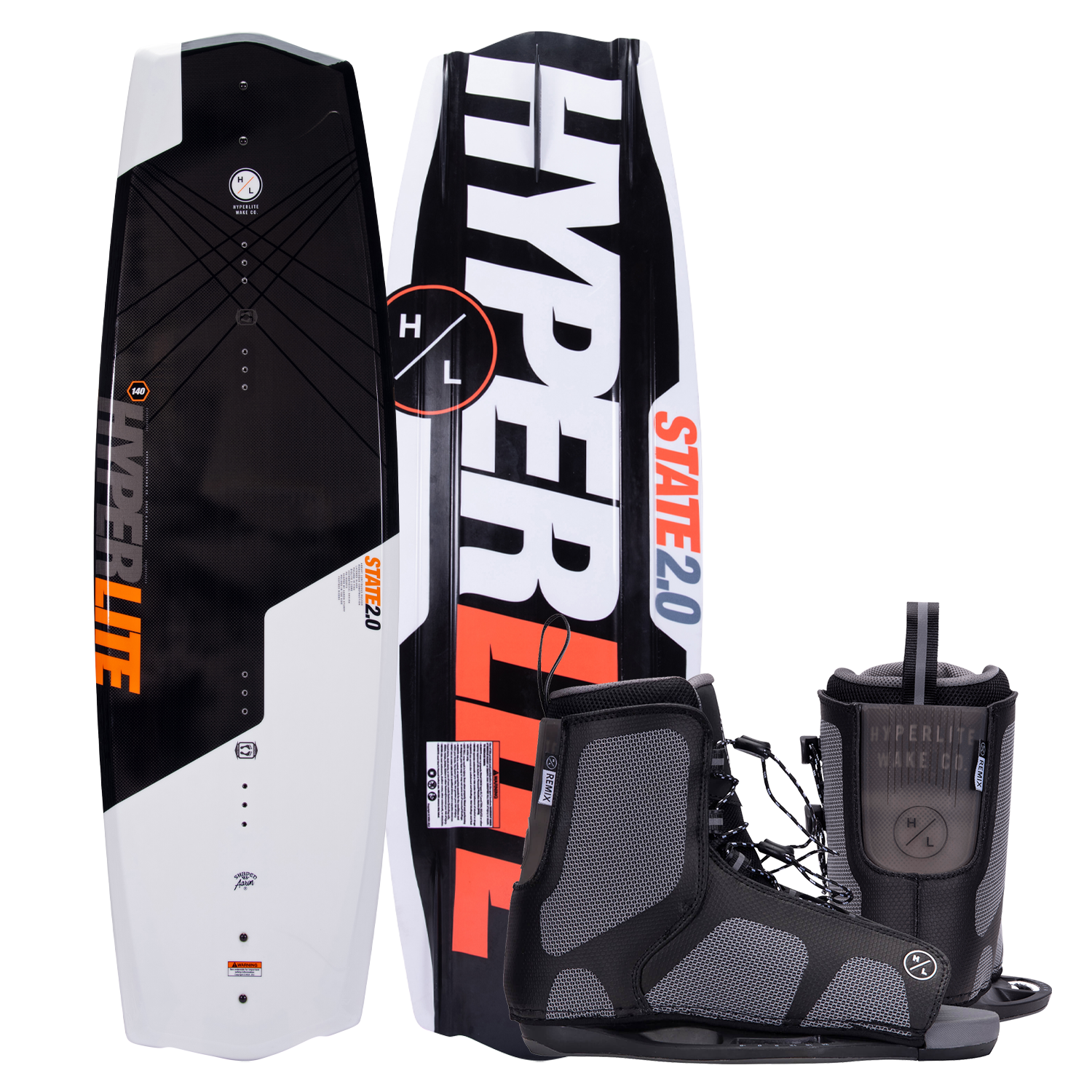 Wakeboard set: State 2.0 w/Remix Binding, featuring the Hyperlite logo.