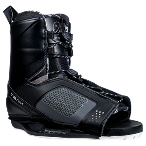 Team OT Binding: Black boot with Low Pro Plate and adjustable open toe design.
