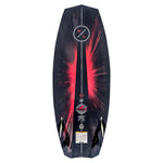 Time Machine wakeboard with burst pattern, Futures Fin boxes, and logos.
