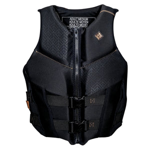 Womens Domain Vest: US Coast Guard approved, front zipper, double buckle straps.