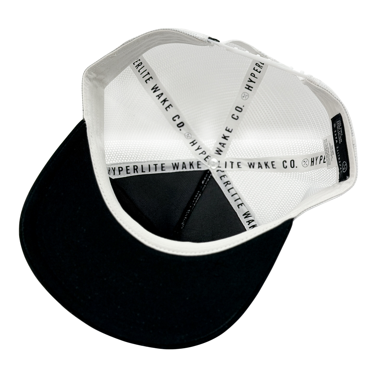 Inside view of the Harley Trucker Hat showing white and black interior panels and branded taping.