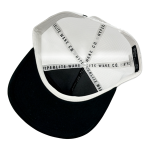 Inside view of the Harley Trucker Hat showing white and black interior panels and branded taping.