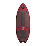 Top view of Accelerator wakesurf board with textured black traction pads.
