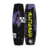 Top and bottom view of Blueprint wakeboard with abstract purple, black, and white design.