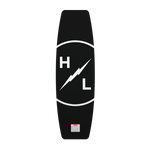 Base view of Impulse board with black background and white HL lightning bolt logo.