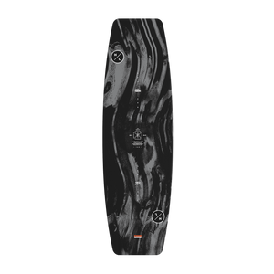 Top view of Impulse board showing black marbled pattern with text and logo accents.