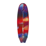 Base view of Landlock board with colorful abstract design and white lightning graphic.