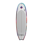 Top view of Landlock board with white deck and ribbed grey traction pad.