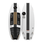 Top and bottom view of MOAB boards showing logos, fins, and traction pads.