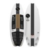 Top and bottom view of MOAB boards showing logos, fins, and traction pads.