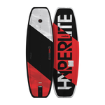 Side-by-side view of Motive Jr. wakeboards showing diagonal color blocks and logos.