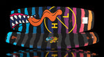 Angled view showing base tongue design and top lion graphic on Murray Jr. Boys wakeboard.