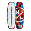 Top and base view of Murray Jr. Girls wakeboard with white top and floral base design.