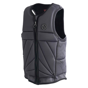 Angled view of Nalu Jacket highlighting geometric padding and smooth neoprene finish.