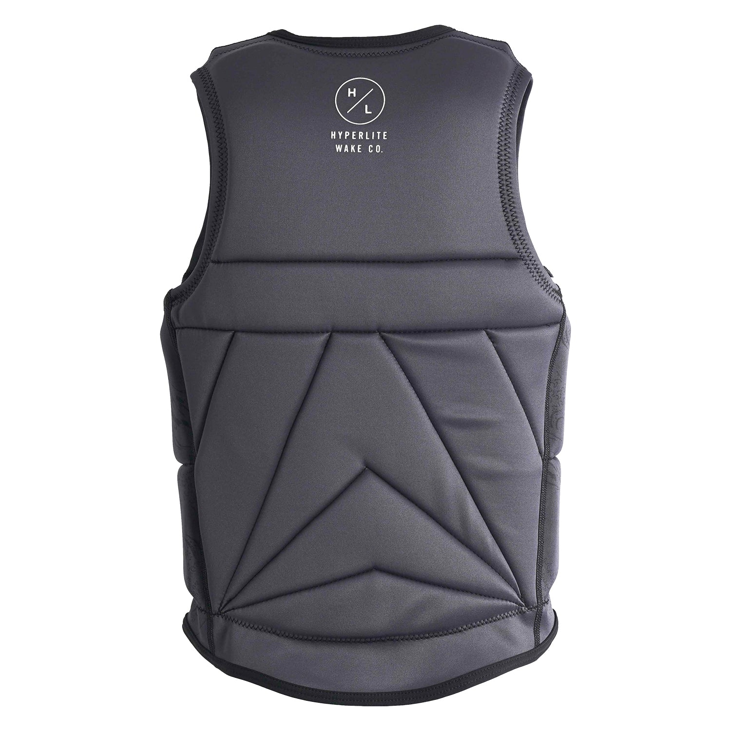 Back view of Nalu Jacket showing triangular padded design with HL Wake Co. logo.