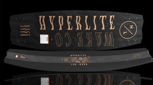 Rage Loaded wakeboard bottom with copper logo text and circle HL logo.