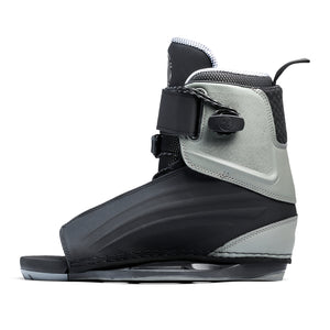 Opposite side view of Session Binding showing ankle strap and gray rear section.