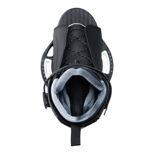 Top view of Session Binding showing open-toe design, laces, and ankle straps.