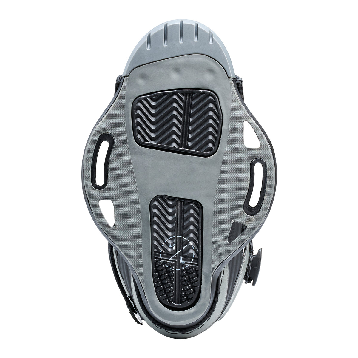 Bottom view of Session Binding outsole showing tread pattern and HL logo at center.